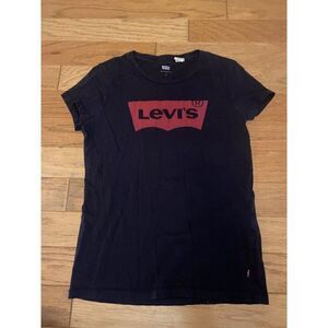 Levi's women's black classic logo single stitch short sleeve t-shirt size small